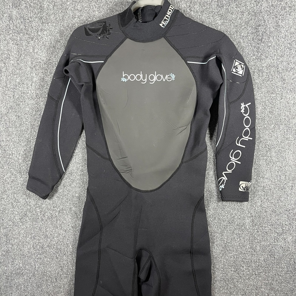 BODY GLOVE Method 3.2 mm Full Wetsuit Black Gray Womens Size 7/8